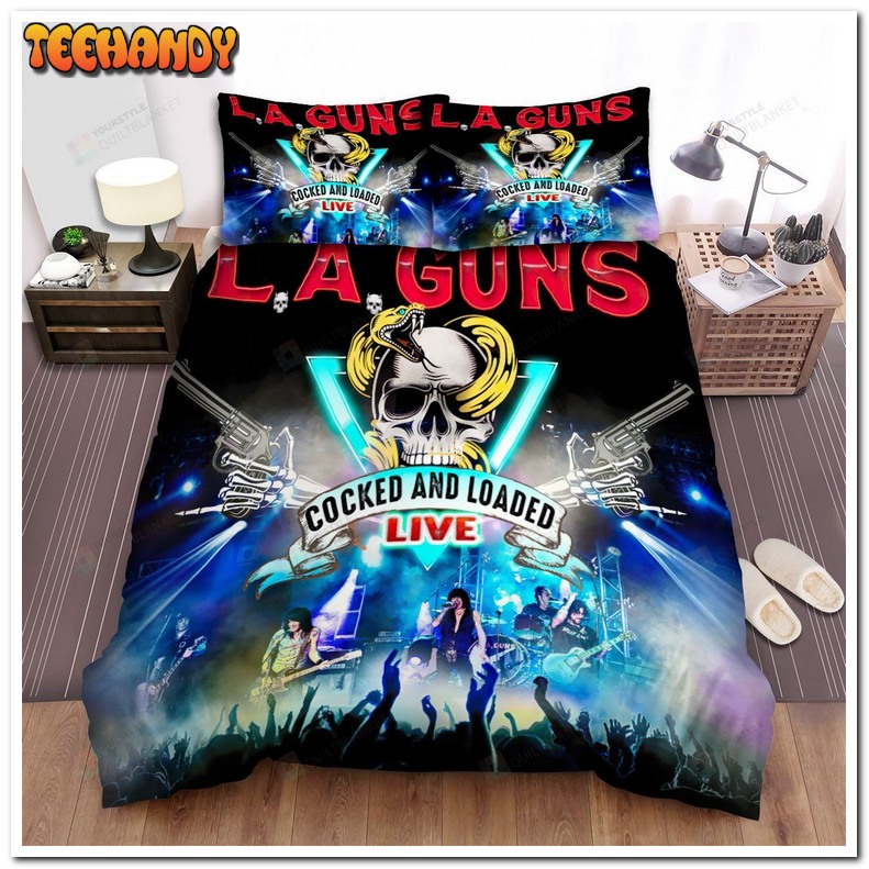 L.A. Guns Band Cocked And Loaded Live Album Cover Bed Sets For Fan