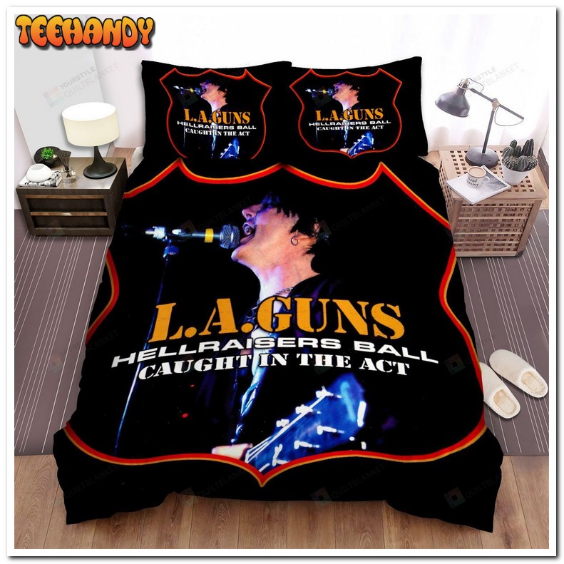 L.A. Guns Band Hellraisers Ball Caught In The Act Album Cover Bed Sets For Fan