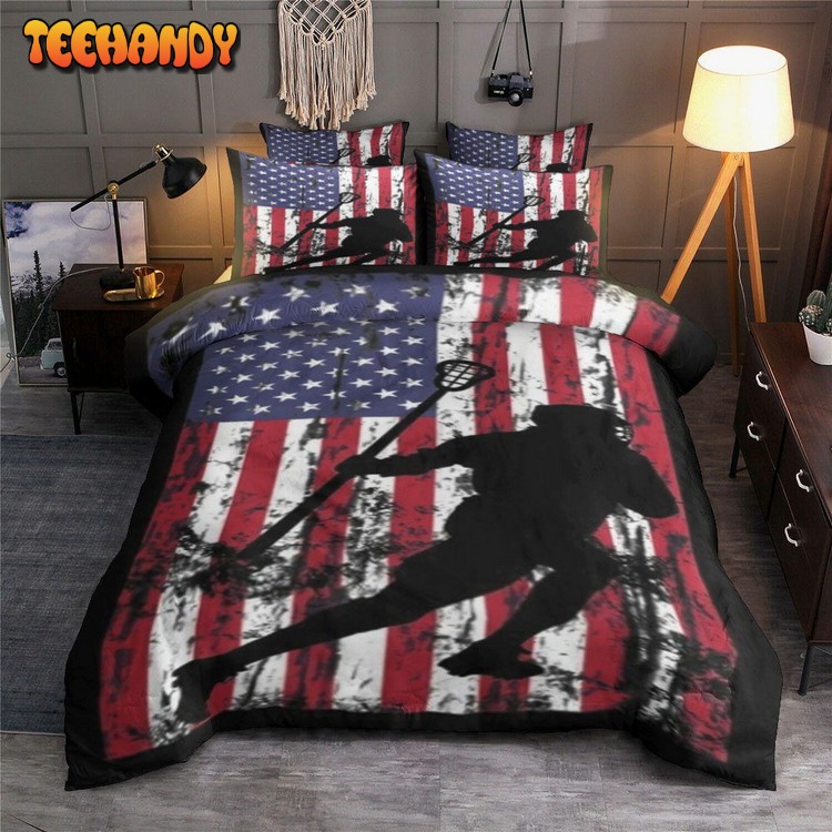 Lacrosse American Flag Bed Sets For Fan