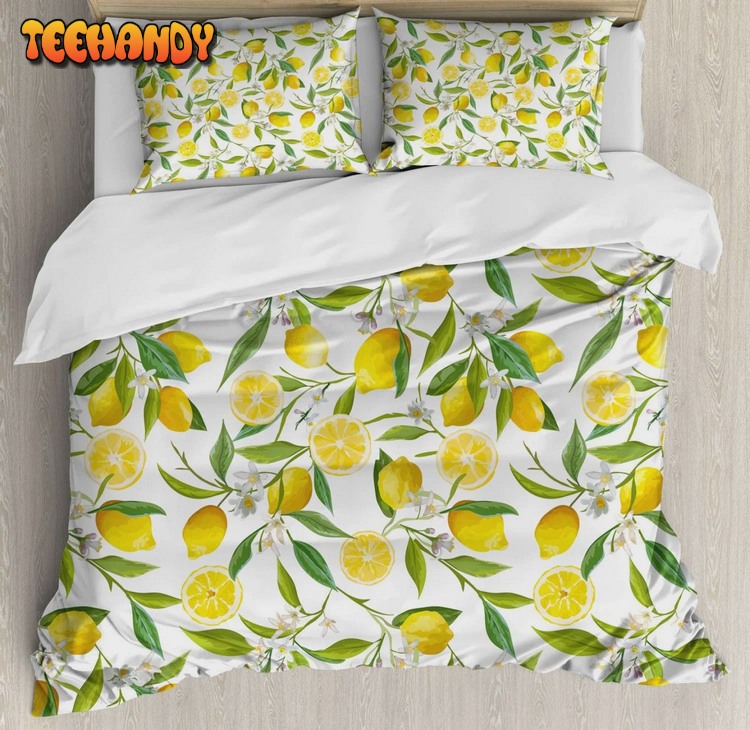 Lemon Tree Branches Bed Sets For Fan