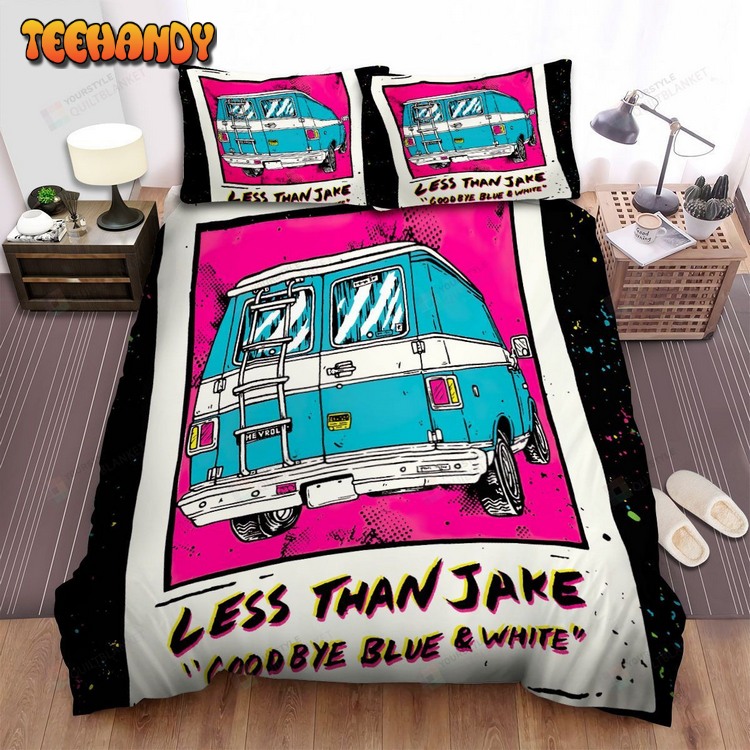 Less Than Jake Music Band Goodbye Blue and White Bed Sets For Fan