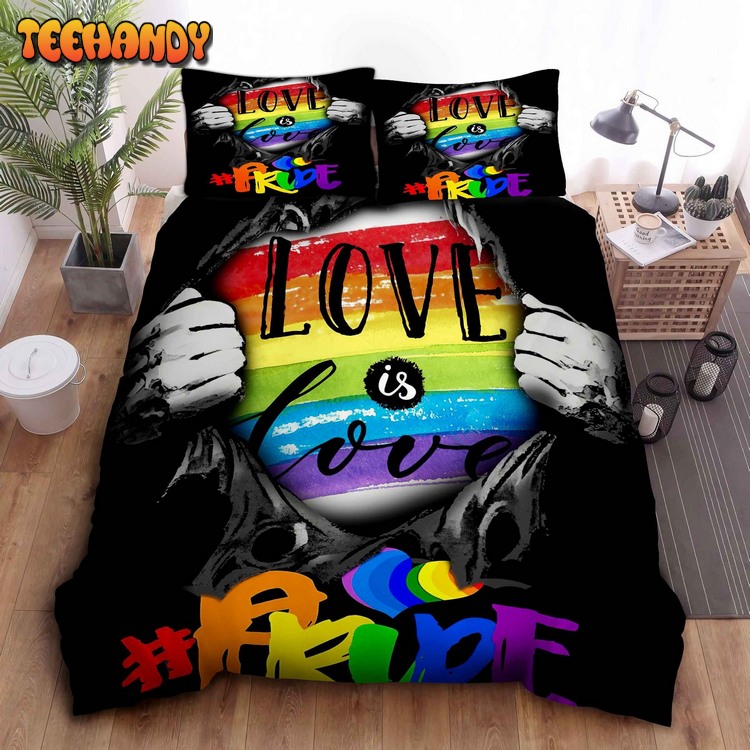 Lgbt Love Is Love Pride Bed Sets For Fan