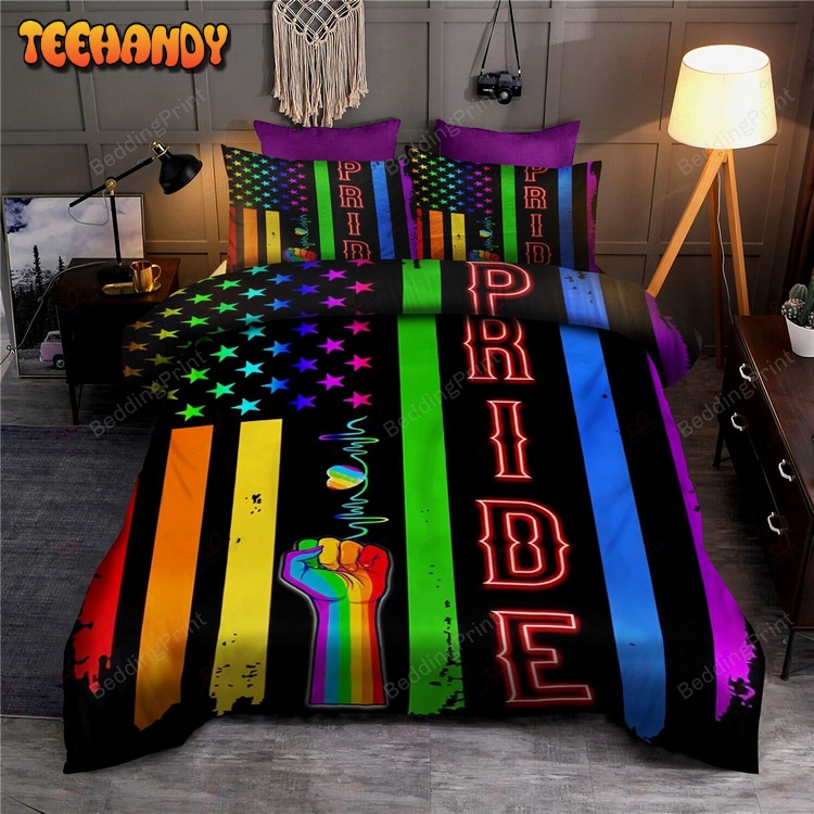 LGBTQ Flag Rainbow Pride Bed Sets For Fan