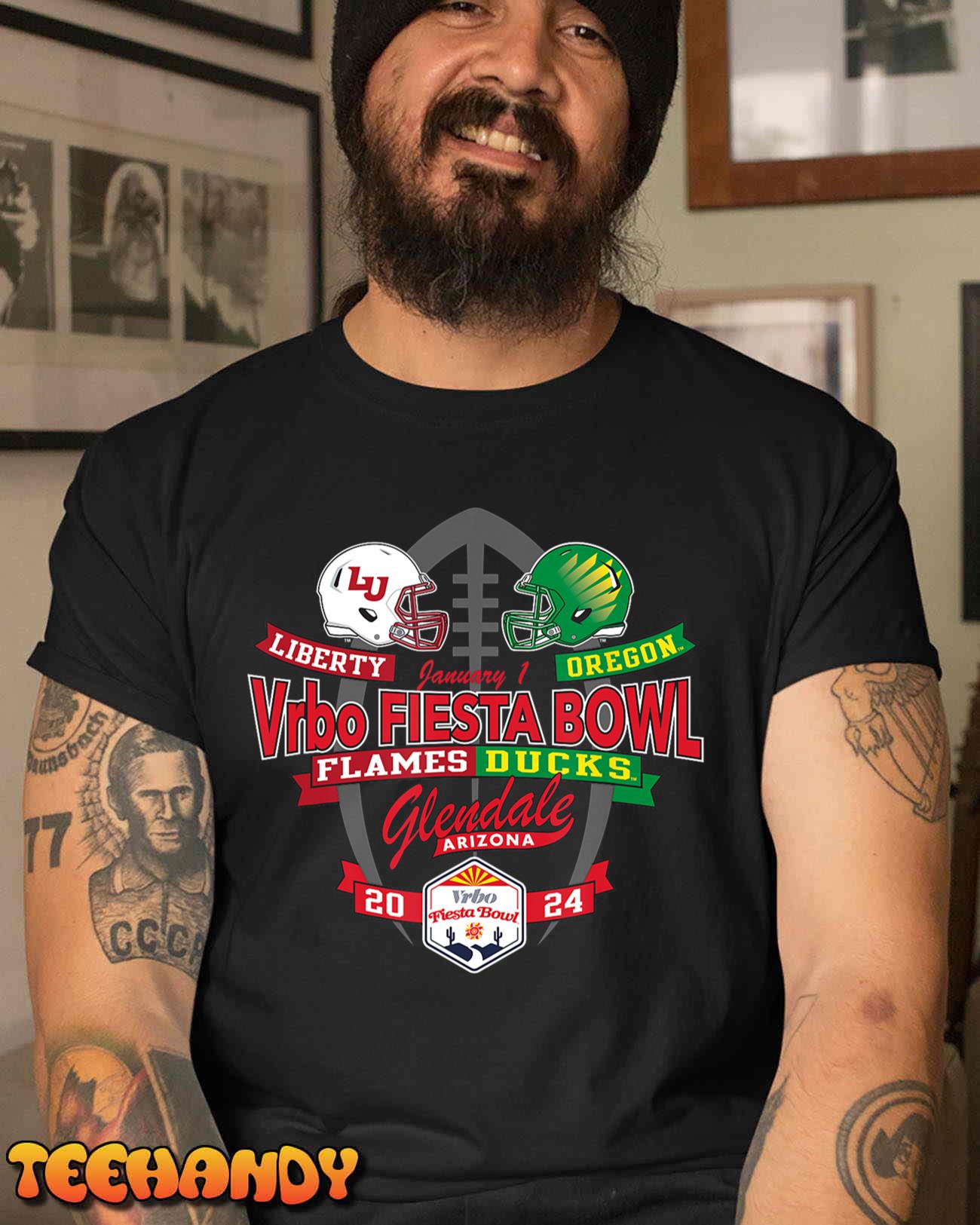 Liberty Flames vs Oregon Ducks Fiesta Bowl 2024 Football T-Shirt