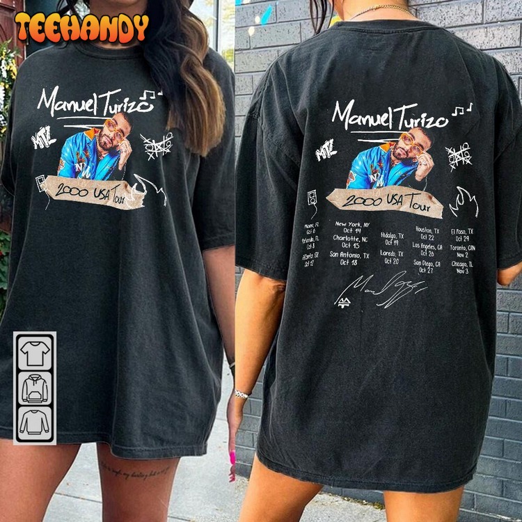Manuel Turizo 2000 USA Tour 90s Music Shirt 2 Sides, Vintage Y2K Sweatshirt