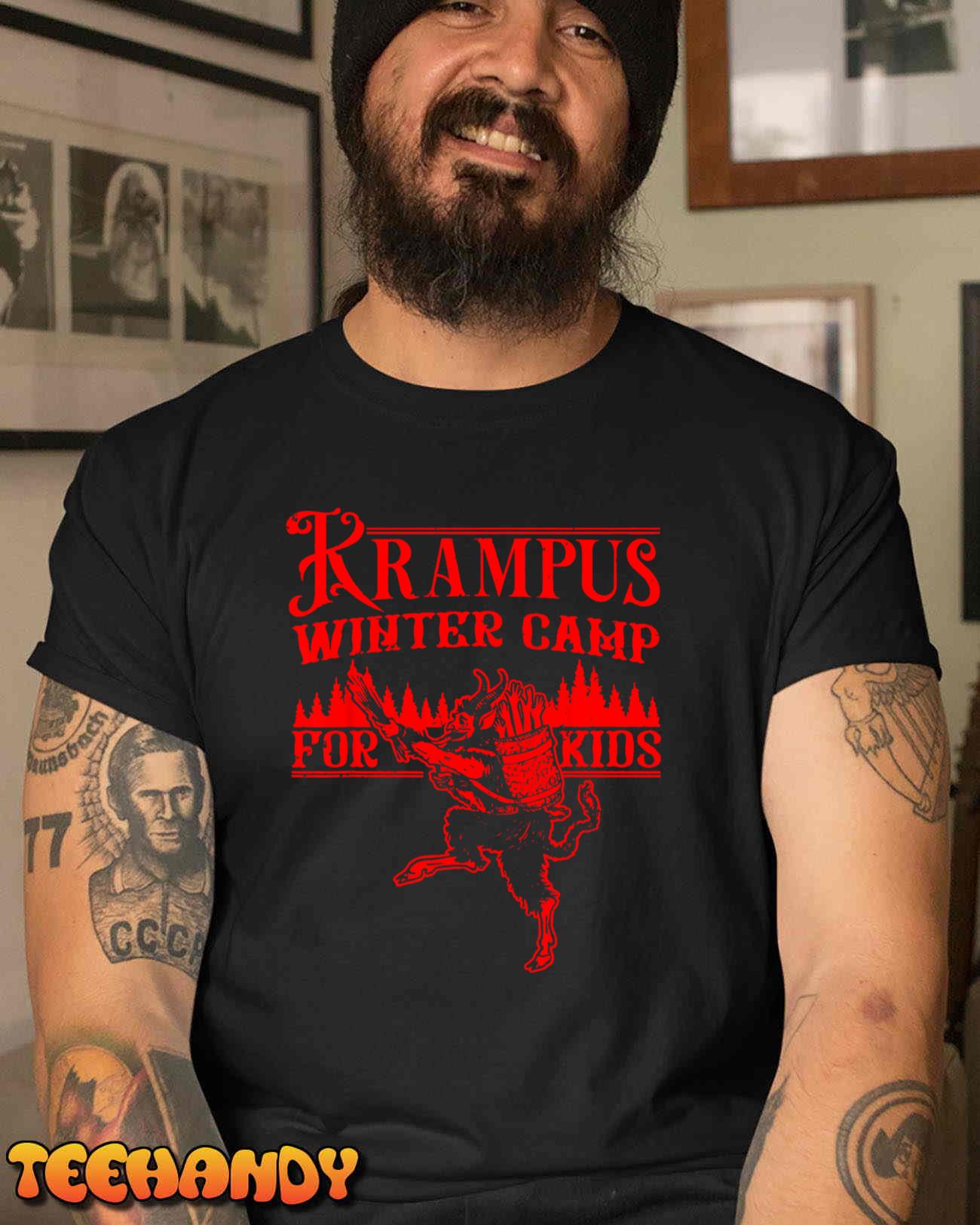 Merry Christmas Funny Evil Krampus Winter Camp Hail Santa T-Shirt Sweatshirt