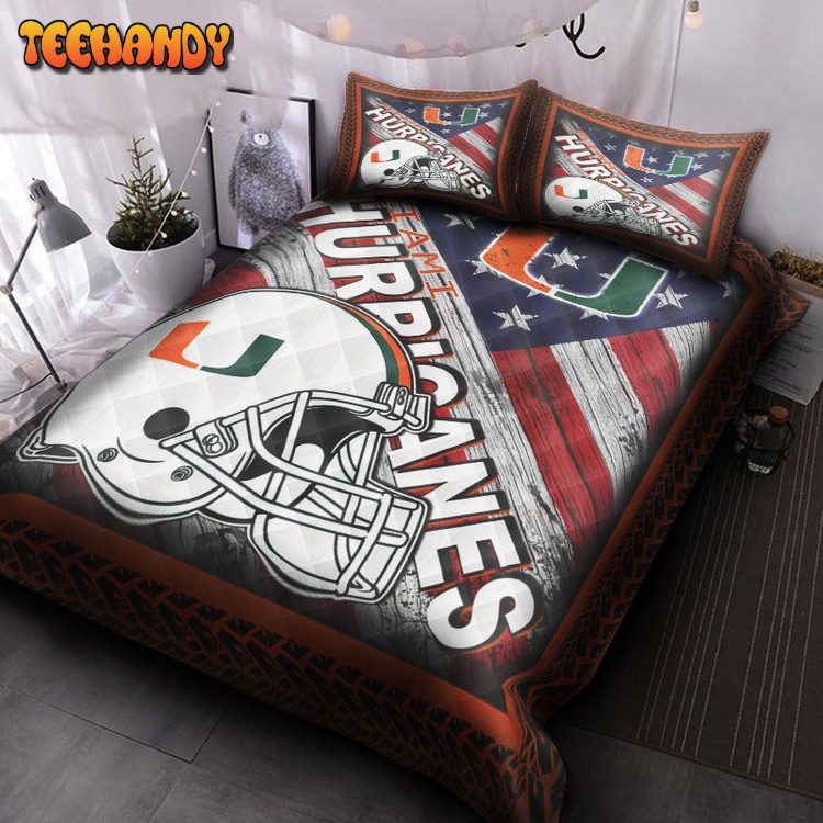 Miami Hurricanes V2 Bed Sets For Fan