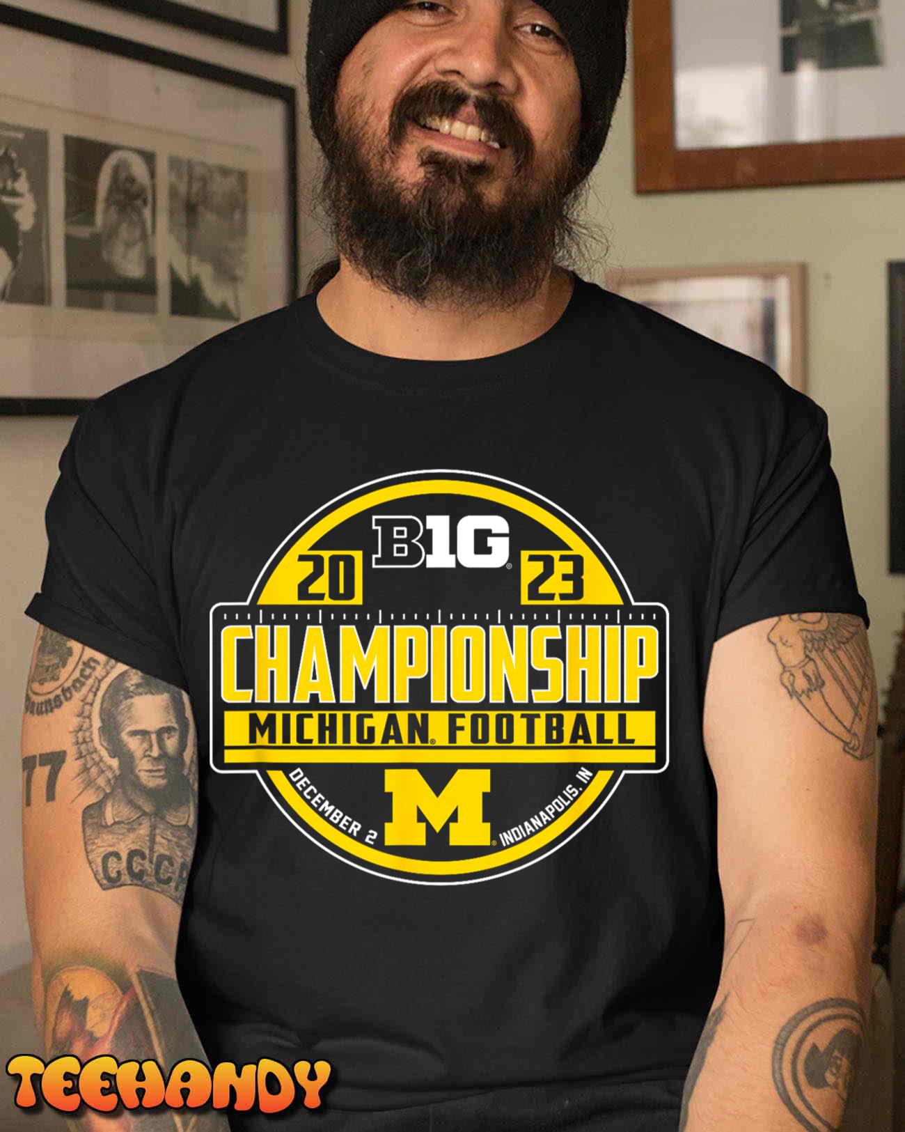 Michigan Wolverines Big Ten Championship 2023 Football T-Shirt