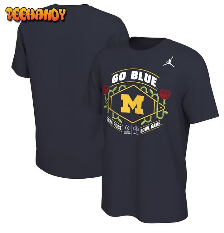 Michigan Wolverines College Football Playoff 2024 Rose Bowl T-Shirt