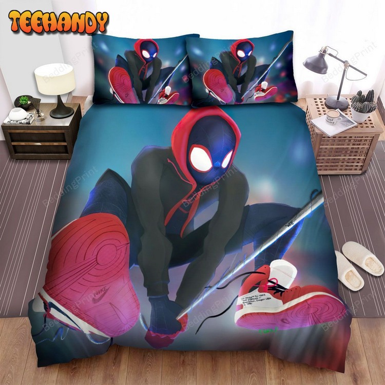 Miles Morales Spider-Man Wearing Jordan 1 Retro High Off-White Chicago Bed Sets For Fan