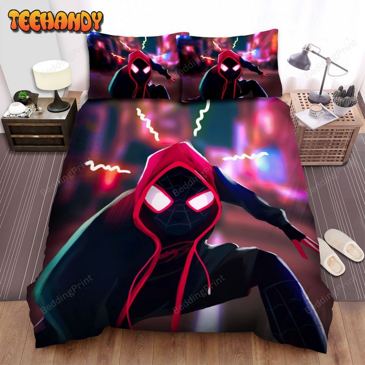 Miles Morales Spider-Man With Spidey Sense Artwork Bed Sets For Fan