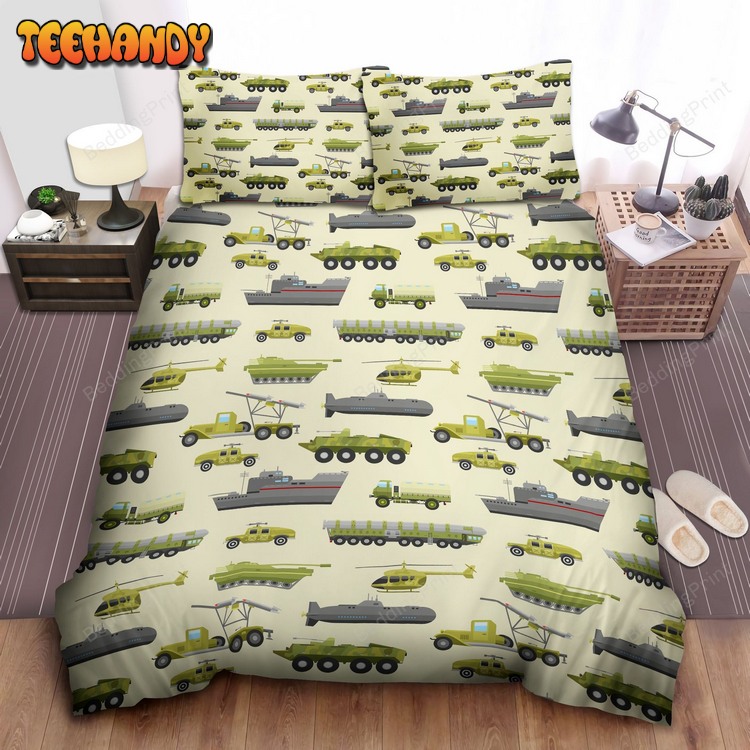 Military Trucks Army Pattern Bed Sets For Fan