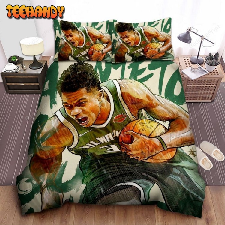 Milwaukee Bucks Giannis Antetokounmpo Epic Painting Bed Sets For Fan