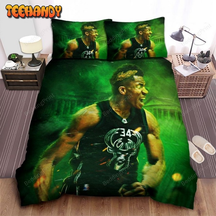 Milwaukee Bucks Giannis Antetokounmpo In Beast Mode Bed Sets For Fan