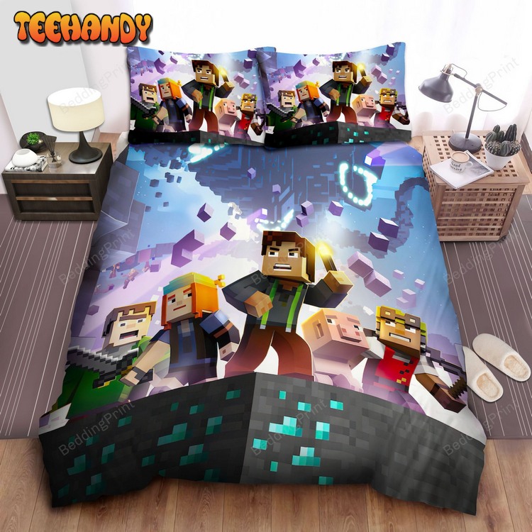 Minecraft Survivors In Collapsed World Bed Sets For Fan