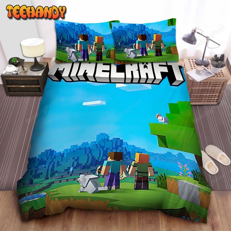 Minecraft Survivors In Huge World Bed Sets For Fan