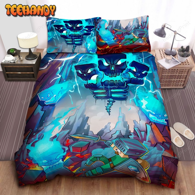 Minecraft Warrior Fighting 3 Headed Skeleton Monster Bed Sets For Fan