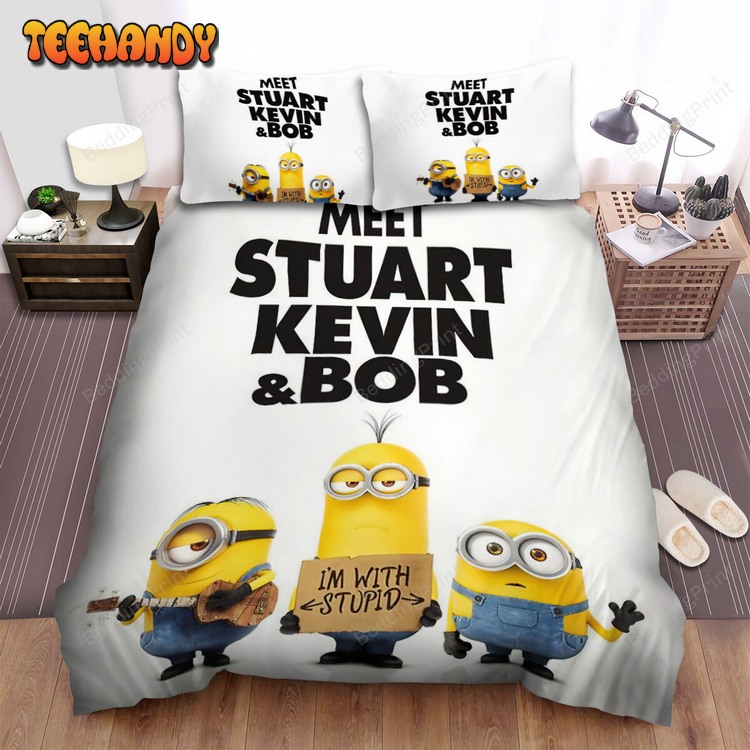 Minions Movie Poster 2 Bed Sheets Duvet Cover Bed Sets For Fan