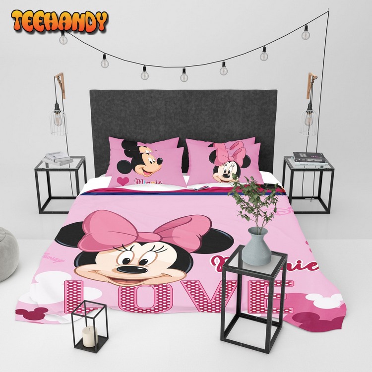 Minnie Mouse Face Love Bed Sets For Fan