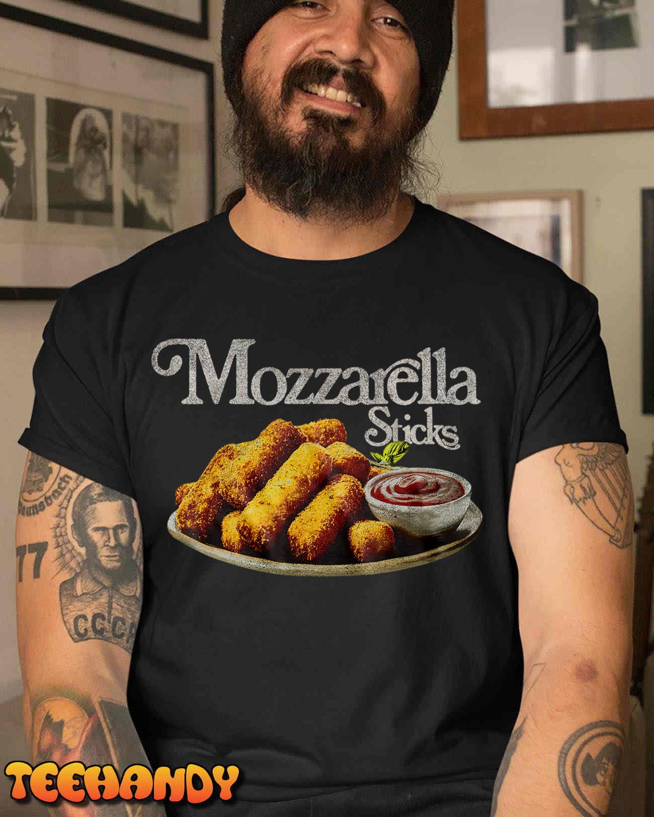 Mozzarella Sticks 90’s Shirt, Mozzarella Stick Lover Bread T-Shirt