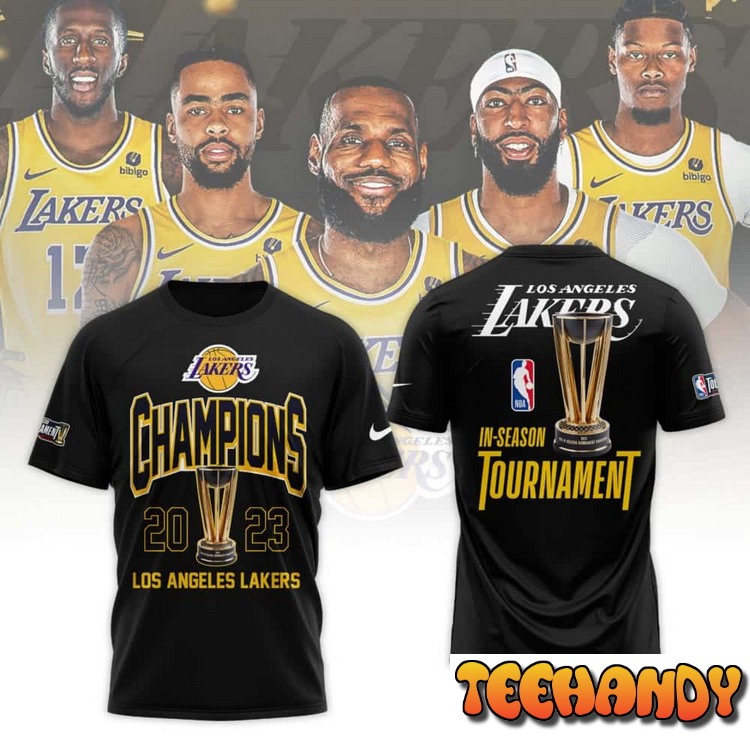 NBA In-Season Tournament 2023 Champions LA Lakers 3D Shirt