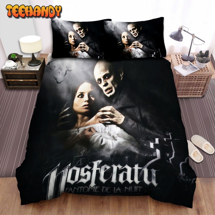 Nosferatu The Vampyre Movie Scary Face Poster Bed Sets For Fan