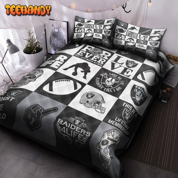 Oakland Raiders Quilt Bed Set