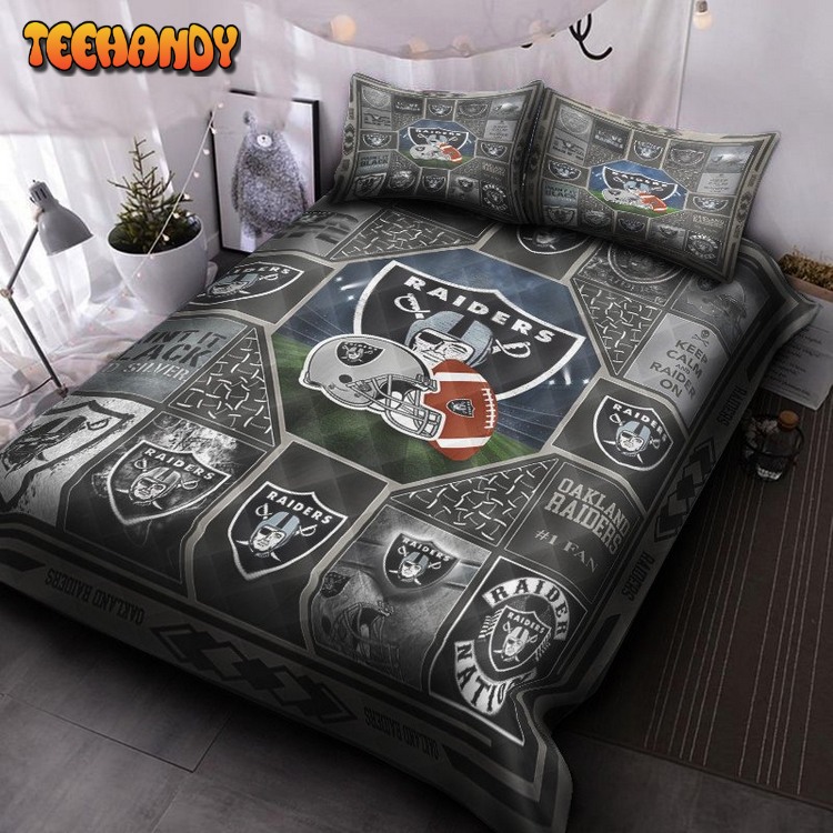 Oakland Raiders V1 Quilt Bed Set