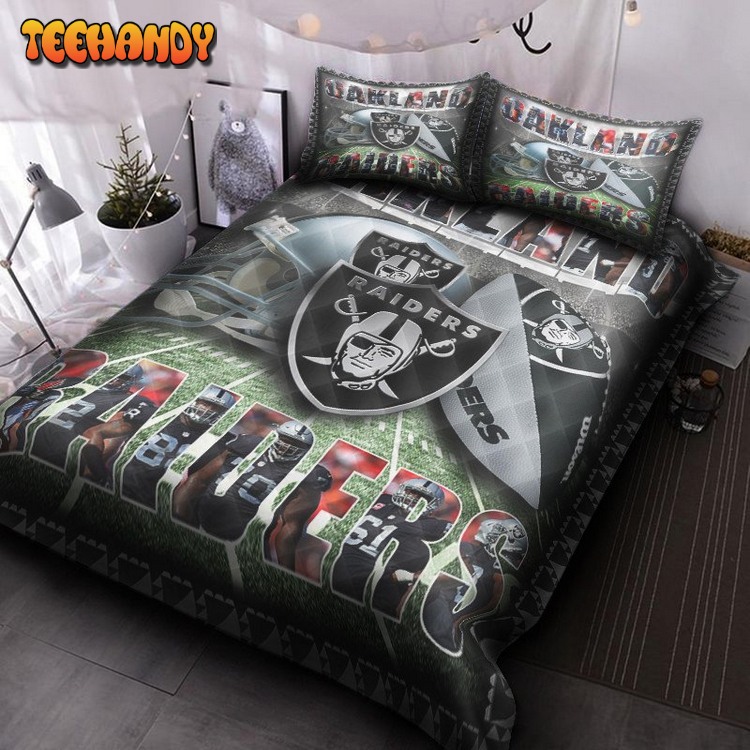 Oakland Raiders V2 Quilt Bed Set