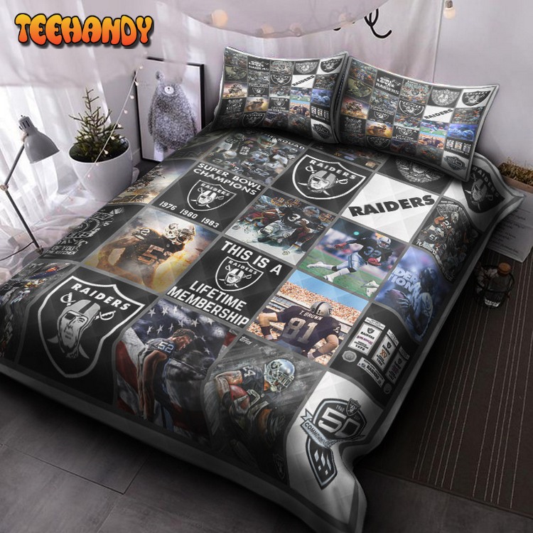 Oakland Raiders V3 Quilt Bed Set