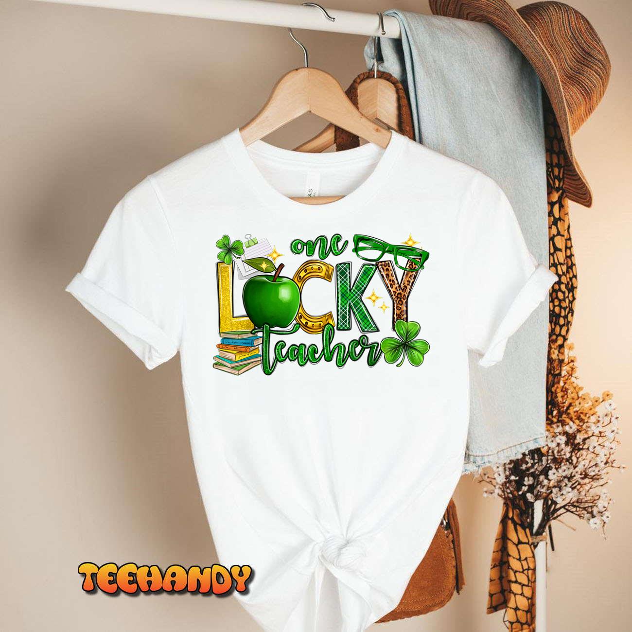 One Lucky Shamrock Teacher St Patrick’s Day Appreciation T-Shirt