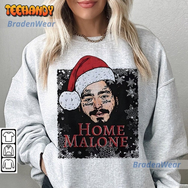 Post Malone Shirt, Home Malone Sweatshirt, Christmas Ghost Malone Shirt