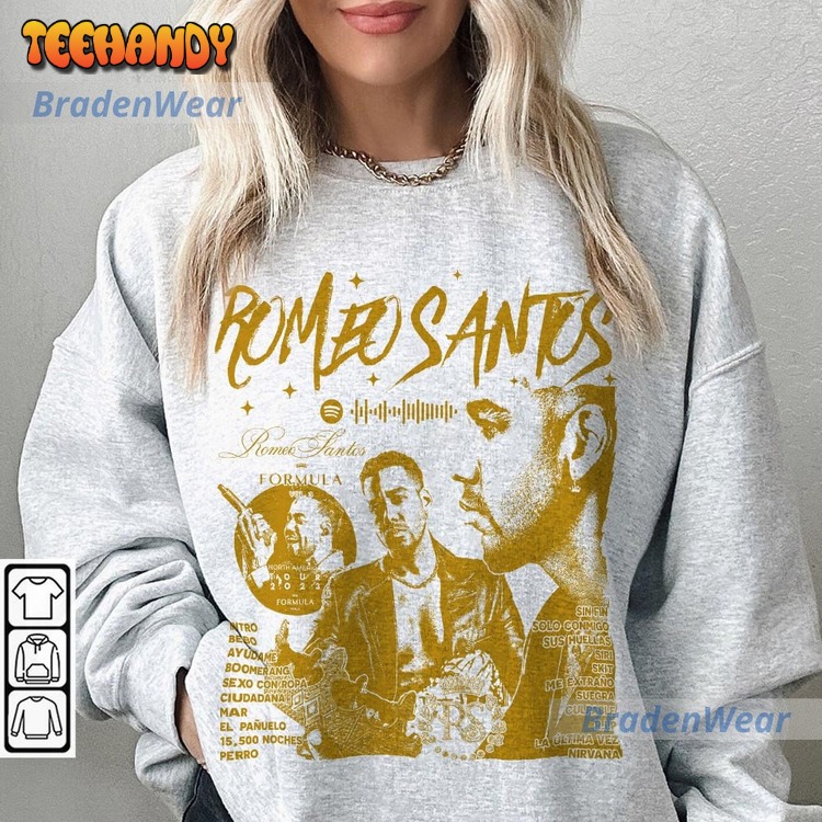 Romeo Santos Formula Vol.3 Album 90s Shirt, Bootleg Music USA Tour 2023 Hoodie