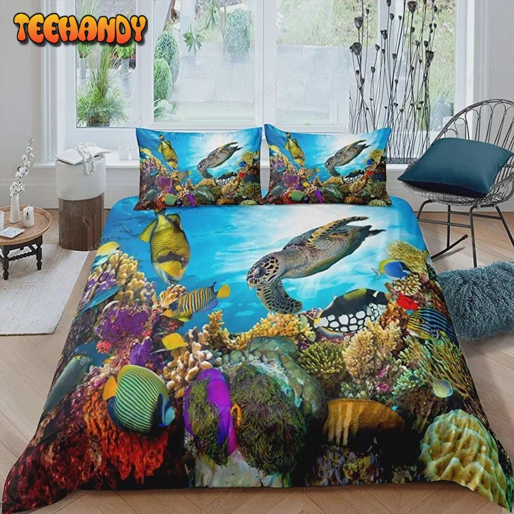 Sea Turtle Cover Tortoise Goldfish Bed Sets For Fan