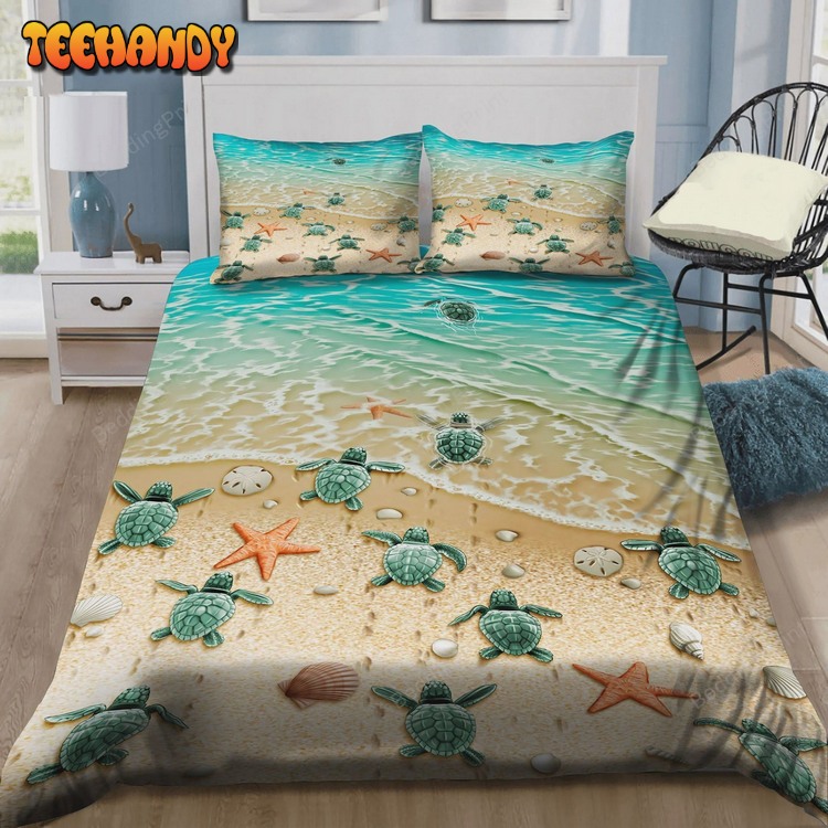 Sea Turtles Starfish On The Sea Bed Sets For Fan