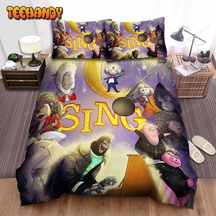 Sing Movie 2d Animated Poster Bed Sets For Fan