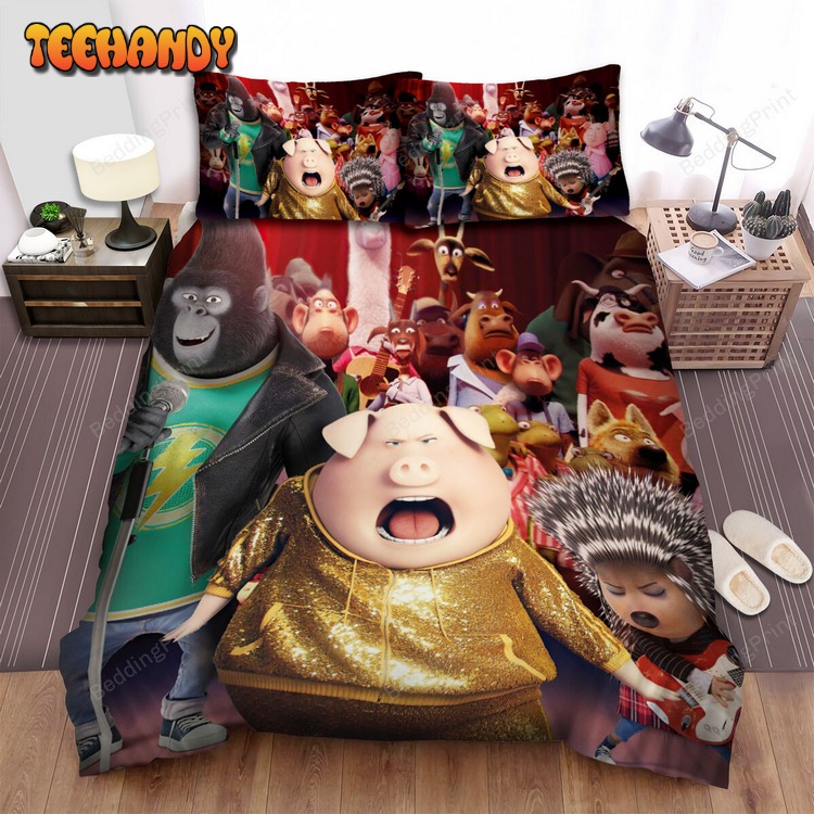 Sing Movie Johnny With Ash &amp Gunter On Stage Bed Sets For Fan