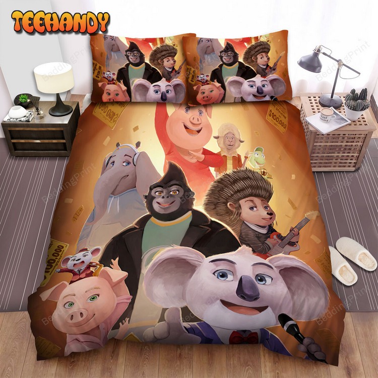 Sing Movie Main Characters Key Art Bed Sets For Fan