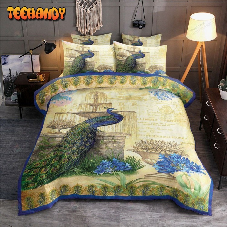 Single Peacock Cotton Bed Sets For Fan