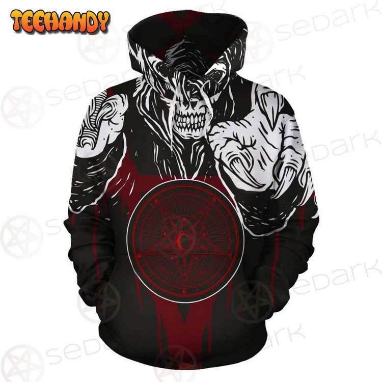 SKULL PENTAGRAM 3D Hoodie For Men For Women Hoodie