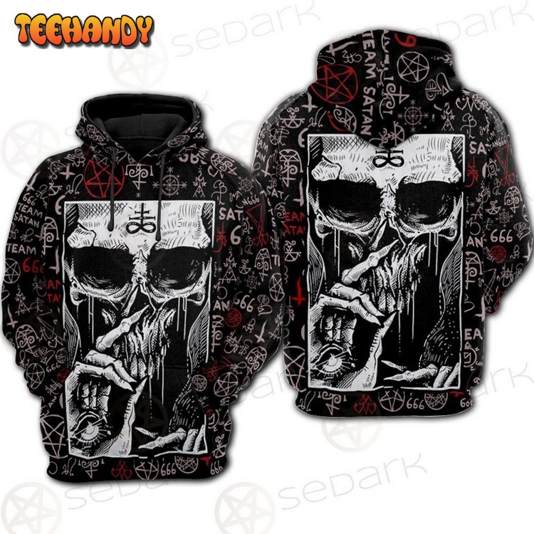 Skull Satan Pullover And Zip Pered Hoodies Custom 3D