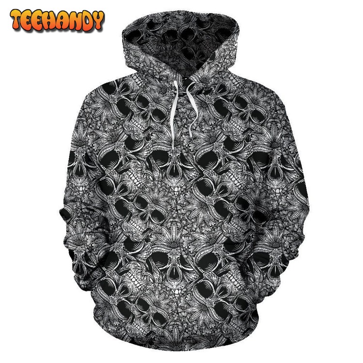 Skull Tattoo Design Print Pullover 3D Hoodie