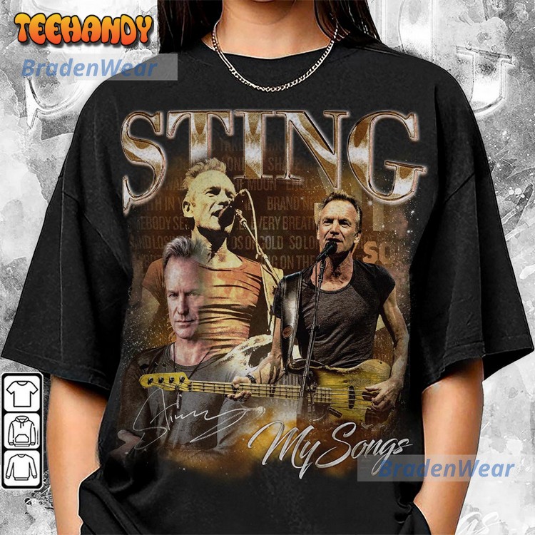 Sting My Songs 90s Shirt, Bootleg Music Vintage World Tour 2023 Y2K Sweatshirt