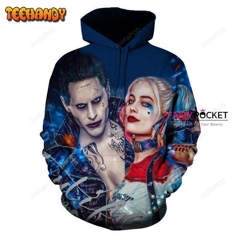 Suicide Harley Quinn Joker Squad 3D Hoodie