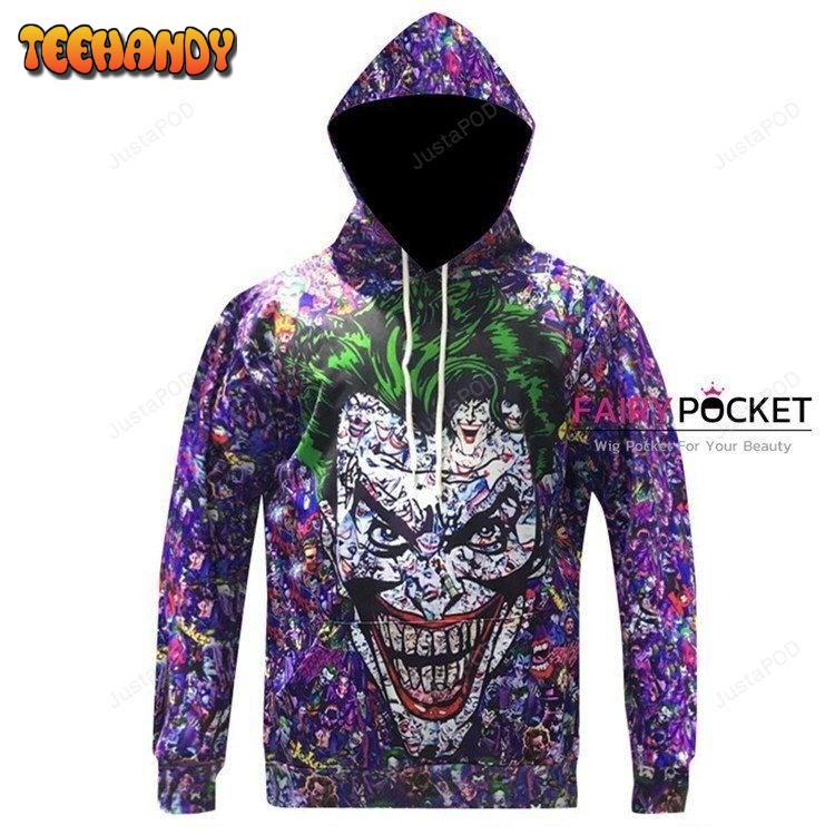 Suicide Squad Joker Purple 3D Hoodie For Men Women Hoodie