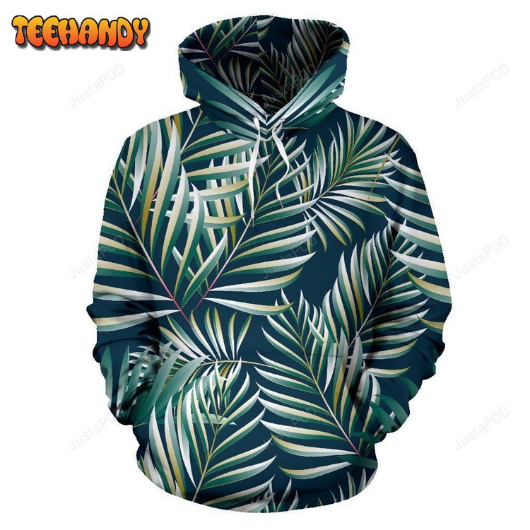 Sun Spot Tropical Palm Leaves hower Curtain Pullover 3D Hoodie