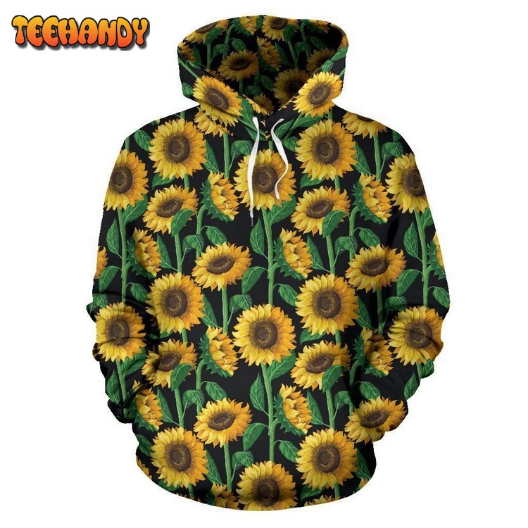 Sunflower Realistic Print Pattern Pullover 3D Hoodie