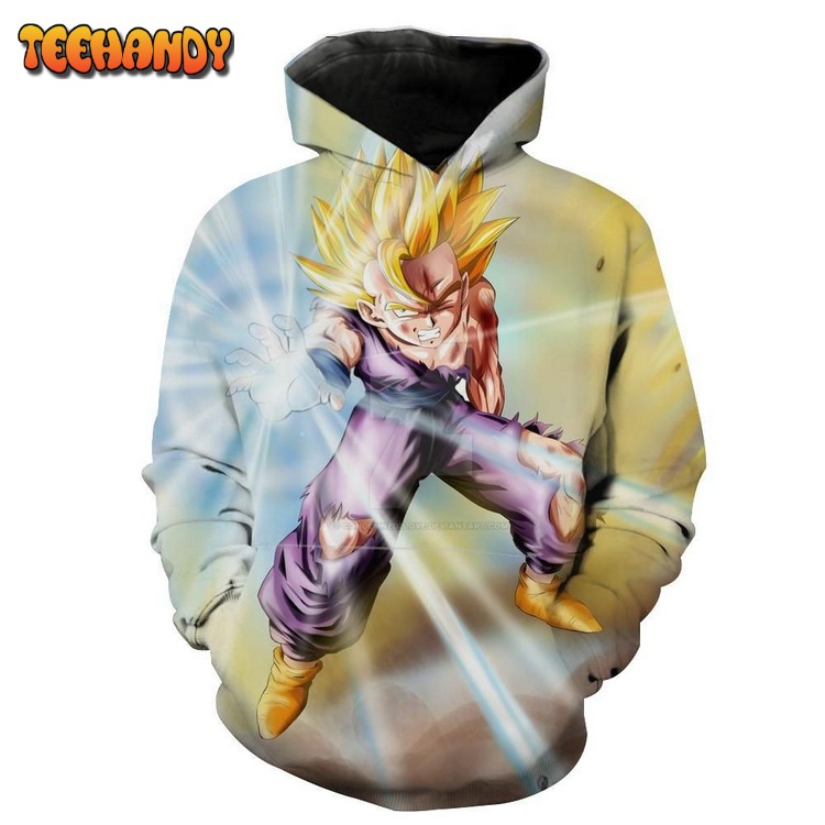 Super Saiyan 2 Gohan Kamehameha 3D Hoodie