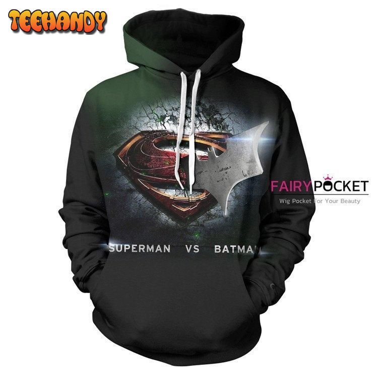 Superman Batman Pullover 3D Hoodie