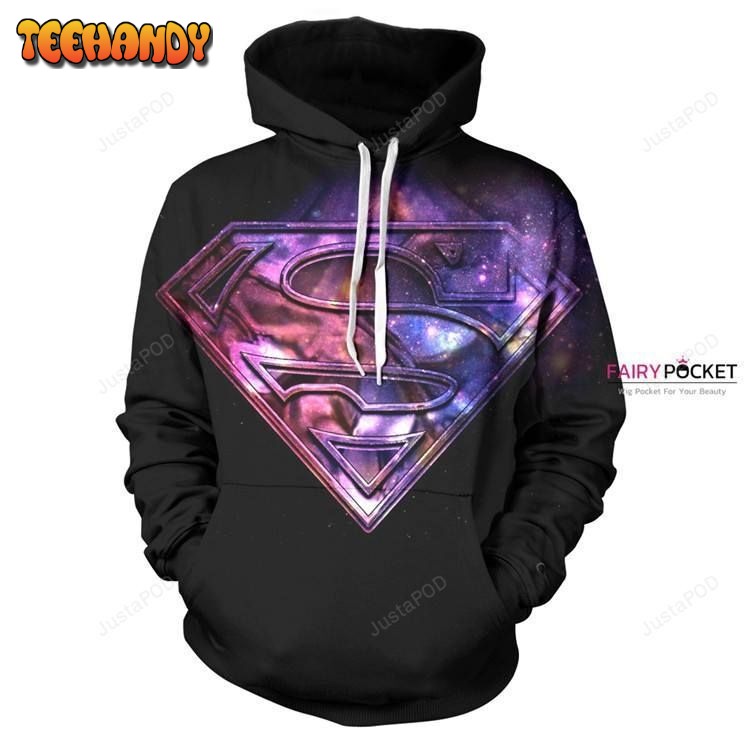 Superman Clark Kent Black v2 Pullover 3D Hoodie